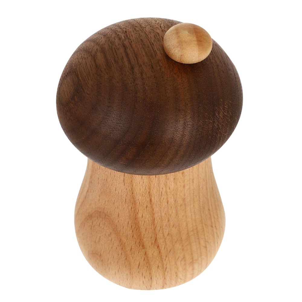 VINTORKY Wooden Toothpick Holder Cute Mushroom Design for Home Decor Stable and Unique Toothpick Dispenser for Dining Tables and Kitchen Counters
