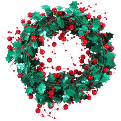 BRIGHTFUFU 1roll Christmas Tinsel Garland Decorative Tinsel for Holiday Decor Flexible and Bendable for Tree Stair Rail Fireplace Easy to Cut and Shape