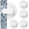 4 Pack Shower Curtain Clips Shower Windproof Showers Curtains Weights Self Adhesive Showers Curtains Clips for Home Inside Splash Water Wall (White) view 1
