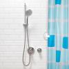 4 Pack Shower Curtain Clips Shower Windproof Showers Curtains Weights Self Adhesive Showers Curtains Clips for Home Inside Splash Water Wall (White) view 3