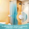 4 Pack Shower Curtain Clips Shower Windproof Showers Curtains Weights Self Adhesive Showers Curtains Clips for Home Inside Splash Water Wall (White) view 4