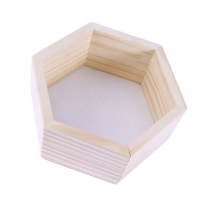 Cabilock Solid Pine Wood Hexagon Shelves Boys and Girls Room Rack White Rack for Decoration