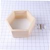 Cabilock Solid Pine Wood Hexagon Shelves Boys and Girls Room Rack White Rack for Decoration view 2