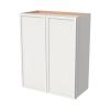 CozyHommie Solid Wood Wall-Mounted Medicine Cabinet, Kitchen Wall - Cabinet, Bathroom Cabinet Wall Mounted with Adjustable Shelves, 2 Doors Wall Calbinet (Origami White, 33" W x 36" H x 12" D) view 1