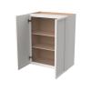 CozyHommie Solid Wood Wall-Mounted Medicine Cabinet, Kitchen Wall - Cabinet, Bathroom Cabinet Wall Mounted with Adjustable Shelves, 2 Doors Wall Calbinet (Origami White, 33" W x 36" H x 12" D) view 4