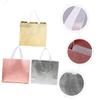 FUNOMOCYA 6pcs Reusable Grocery Bags Handles Delicate Handheld Shopping Bags for Daily Use Capacity Storage for Groceries Picnics and Travel Gold Silver view 3