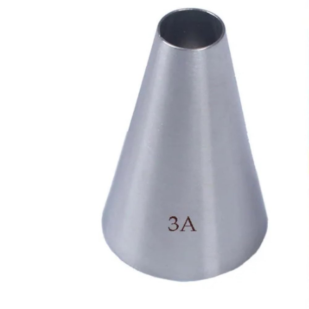HGRVUTCFI Baking Supplies Round Mouth Pastry Stainless Steel Cupcake Tool for Confectionery Decoration Icing Piping Nozzle Tips Cake Decorating Tips Set(3A)
