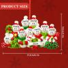 iDIY 2024 Personalized Christmas Ornament Family of 9 - Customized Snowman Premium Resin Keepsake With Name for Tree Decorations view 2