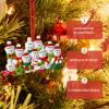 iDIY 2024 Personalized Christmas Ornament Family of 9 - Customized Snowman Premium Resin Keepsake With Name for Tree Decorations view 3