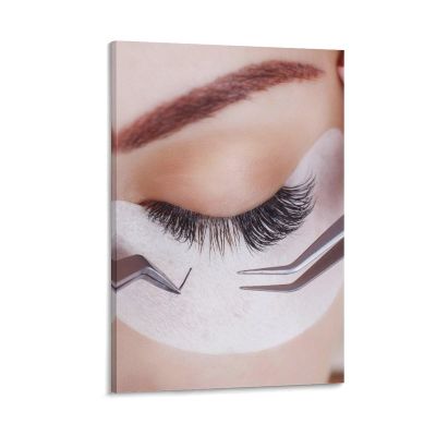 Eyelash Eyelash Grafting Eyelash Extension Canvas Poster Wall Art Decor Print Paintings for Living Room Canvas Art Poster And Wall Art Picture Print Modern Family Bedroom Decor Posters 16x24inch(40x60