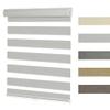 MoDanCeQ Cordless Zebra Blinds for Windows,Custom Blackout Shades,Easy to Install,Premium Natural Fabrics,Dual Layer Light Control,for Home,Office,Roller Blinds,Light Grey,84" W x 64" H view 1