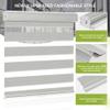 MoDanCeQ Cordless Zebra Blinds for Windows,Custom Blackout Shades,Easy to Install,Premium Natural Fabrics,Dual Layer Light Control,for Home,Office,Roller Blinds,Light Grey,84" W x 64" H view 4
