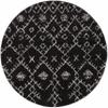 BoutiqueRugs Thetford Charcoal Moroccan Shag with Tassel Area Rug - Charcoal, Peach - 7'10" Round view 1