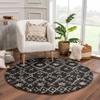 BoutiqueRugs Thetford Charcoal Moroccan Shag with Tassel Area Rug - Charcoal, Peach - 7'10" Round view 2