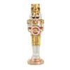 Glass Lightup Nutcrackers Figurine Ornaments for Tabletop Shelves Home Christmas Decotation (Golden) view 1