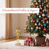 Glass Lightup Nutcrackers Figurine Ornaments for Tabletop Shelves Home Christmas Decotation (Golden) view 2