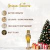 Glass Lightup Nutcrackers Figurine Ornaments for Tabletop Shelves Home Christmas Decotation (Golden) view 3