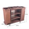 JTYMZYY Hotel Storage Trolley - Heavy Duty Laundry Basket on Wheels by Serving Trolley - Commercial Laundry Trolley, Rolling Housekeeping Cart for Space Saving - Linen Trolley on Amazon view 2
