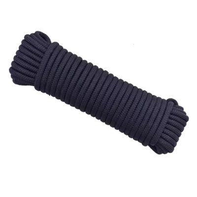 50m Washing Line Rope,Strong Laundry Clothes Lines 6/8/10mm Thick,Multipurpose Clotheslines for Outdoor Garden Camping, Heavy Duty Clothes Line for Drying Clothes(Black,6MM)