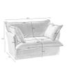 ZKJOLMN Modern Loveseat Sofa Chair, Comfy Cloud Sofa Couch, 50.4" Oversized Accent Chair Deep Seat Sofa, Loveseat Couch for Small Spaces Living Room Apartment Office Study Cafe (White) view 2