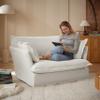 ZKJOLMN Modern Loveseat Sofa Chair, Comfy Cloud Sofa Couch, 50.4" Oversized Accent Chair Deep Seat Sofa, Loveseat Couch for Small Spaces Living Room Apartment Office Study Cafe (White) view 4