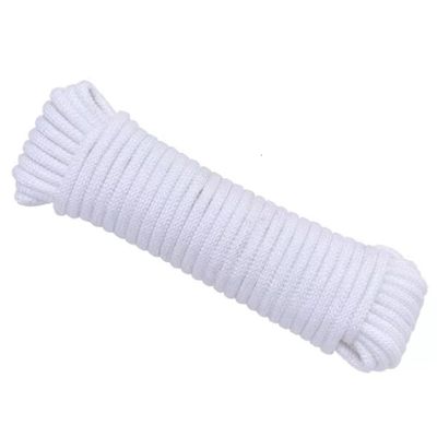 50m Washing Line Rope,Strong Laundry Clothes Lines 6/8/10mm Thick,Multipurpose Clotheslines for Outdoor Garden Camping, Heavy Duty Clothes Line for Drying Clothes(White,8MM)