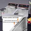 VITIWEDTY Electric Deep Fryer Stainless Steel Commercial Countertop Frying Machine with Basket & Lid for French Fries, Chicken, Donuts, and More, Easy to Clean (E) view 4