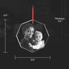 ArtPix 3D Crystal Photo Ornament, Custom Valentines Day Gift for Wife, Husband, Women, Men, Octagon view 4