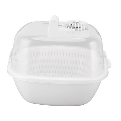 Convenient 5V Household Defrosting Box with Large Capacity, Double Drain Layers, Timer Setting, and USB Charging Port for Easy Thawing Experience