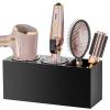 YUNEASELF Hair Tool Organizer Acrylic: Hair Dryer Holder Wall Mount - Blow Dryer Holder Cabinet Door - Bathroom Countertop Organizer for Curling Iron Hot Styling Tools Flat Iron - Black view 1