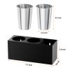 YUNEASELF Hair Tool Organizer Acrylic: Hair Dryer Holder Wall Mount - Blow Dryer Holder Cabinet Door - Bathroom Countertop Organizer for Curling Iron Hot Styling Tools Flat Iron - Black view 4