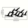WPCJREU Geese in Flight Wall Art, Metal Birds Wall Art, Metal Bird Silhouette Wall Decor, Flock of Birds Metal Wall Art for Indoor Home Office Bedroom Decoration view 4