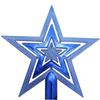 20cm PVC Christmas Tree Topper Star, Blue Star Treetop Ornament view 1