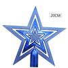 20cm PVC Christmas Tree Topper Star, Blue Star Treetop Ornament view 2