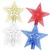 20cm PVC Christmas Tree Topper Star, Blue Star Treetop Ornament view 3