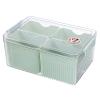 4 Divider Refrigerator Storage Box With Lid Multipurpose Organization Holder For Kitchen Meat Onion Garlic view 1