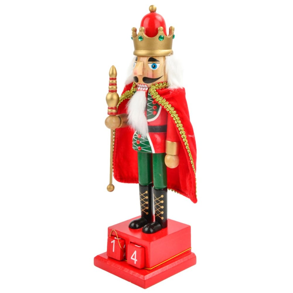 Levemolo Countdown Calendar Nutcracker Soldier Figure Xmas Decor for Home Office Holiday Celebrations Unique Nutcracker Ornament for Festive Cheer