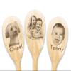 Face on Spoon Engraved Photo on Wooden Spoon Your Name on Spoon Your Text Here Baking Baker Gift Birthday Christmas Housewarming Gift (1 Spoon + Bag) view 1