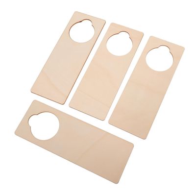BELLIFFY 10Pcs Hanging Wooden Door Plaques DIY Painting Blank Doorknob Signs for Home Decor Crafts Unfinished Plaques with Fine Workmanship for Creative Handwriting and Graffiti