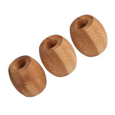 FELTECHELECTR 3pcs Wooden Toothbrush Holder Mini Organizer for Bathroom Counter Stylish Toothbrush Stand Keep Your Space Neat and Clean