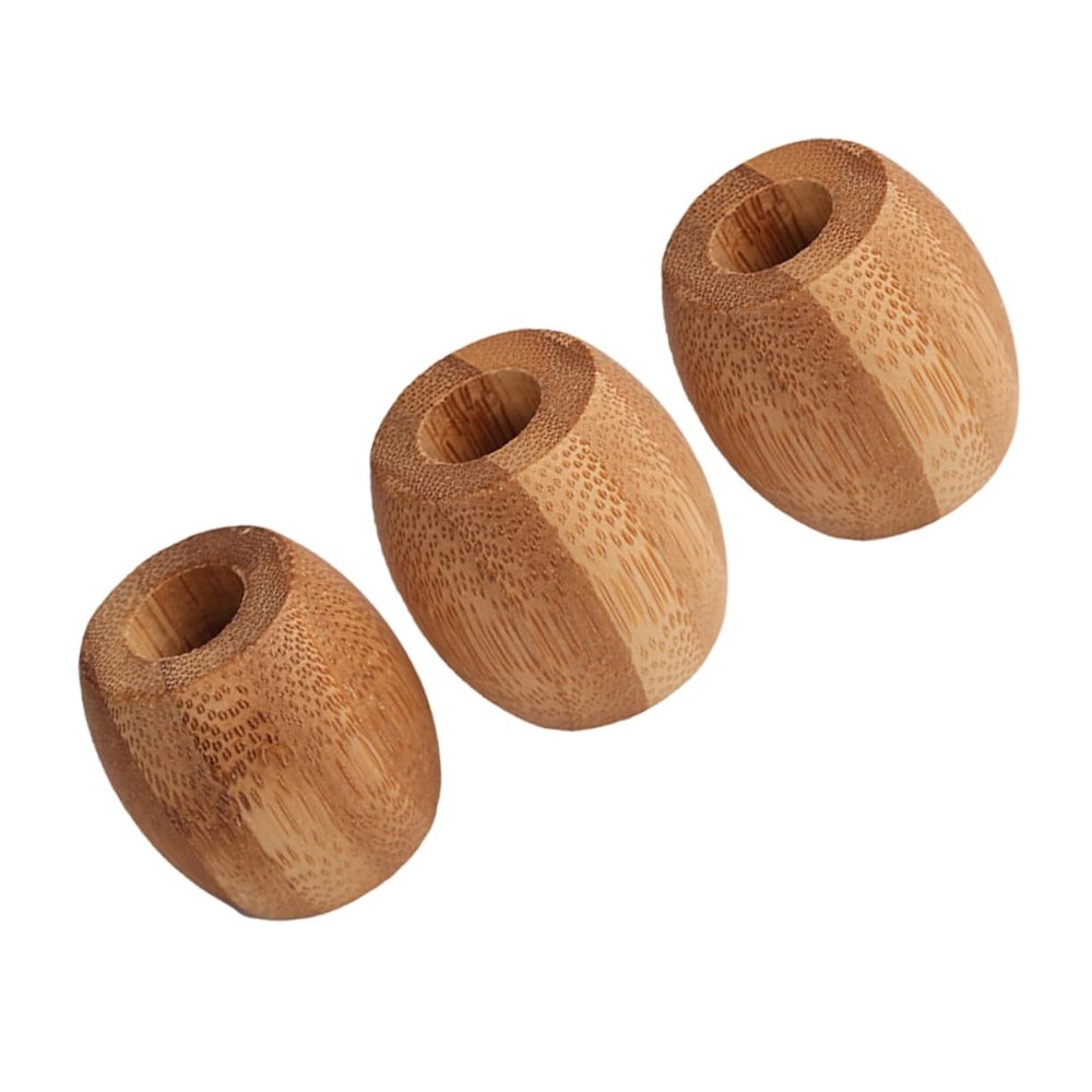 FELTECHELECTR 3pcs Wooden Toothbrush Holder Mini Organizer for Bathroom Counter Stylish Toothbrush Stand Keep Your Space Neat and Clean