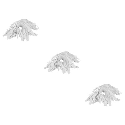 Unomor 48pcs Fastener Clips for Sheet Elastic Sheet Grippers Holder White and Elastic Home Hotel Wedding