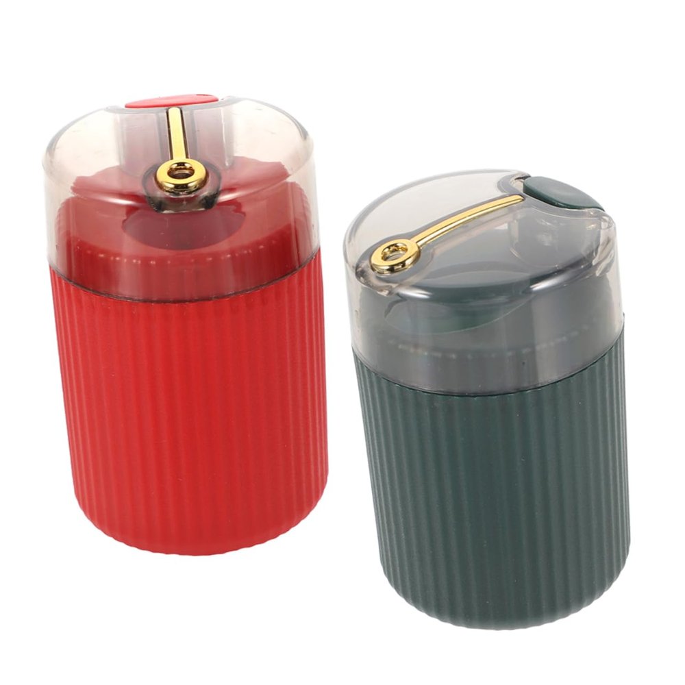 LALADEFIEE 2pcs -type Toothpick Dispenser and Holder Red Dark Green for Easy Kitchen Access and Convenient Toothpick Storage