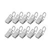 HOLIDYOYO 30pcs Heavy-Duty Curtain Clips Metal Photo Clips Socks Clamps Silver Hanging Hooks for Outdoor Lights Lanterns and Laundry Strong Grip for All Weather view 1