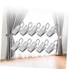 HOLIDYOYO 30pcs Heavy-Duty Curtain Clips Metal Photo Clips Socks Clamps Silver Hanging Hooks for Outdoor Lights Lanterns and Laundry Strong Grip for All Weather view 4