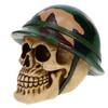 Treasure Cove Skull with Hat P754673 Military Calaveras Halloween Decoration Gothic Skeleton Head view 3