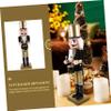 ULDIGI Christmas Wooden Nutcracker Figure Festive Puppet Ornament for Desktop Decoration Unique Holiday Home Decor for Christmas Celebrations and Giving view 3