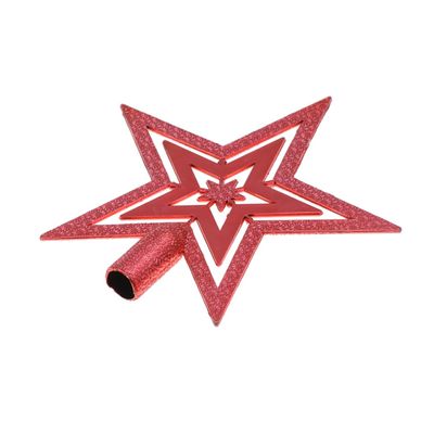 15cm Red PVC Christmas Tree Topper Star, Lovely Holiday Decoration