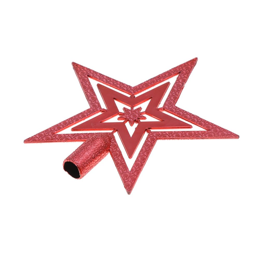 15cm Red PVC Christmas Tree Topper Star, Lovely Holiday Decoration