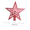 15cm Red PVC Christmas Tree Topper Star, Lovely Holiday Decoration view 2